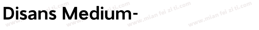 Disans Medium字体转换